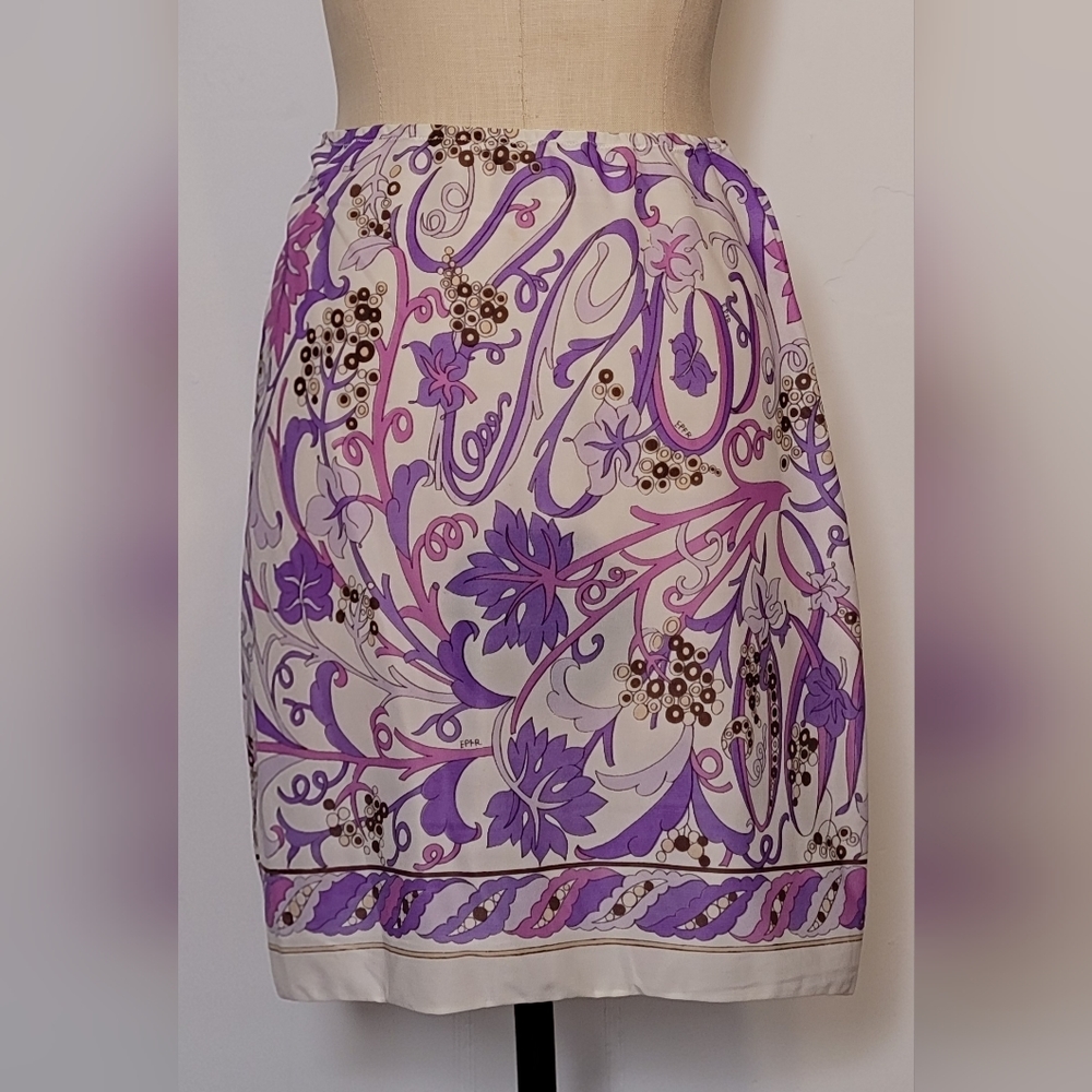 Emilio Pucci for Fromfit Rogers slip. Purple, pink, white. Size small.